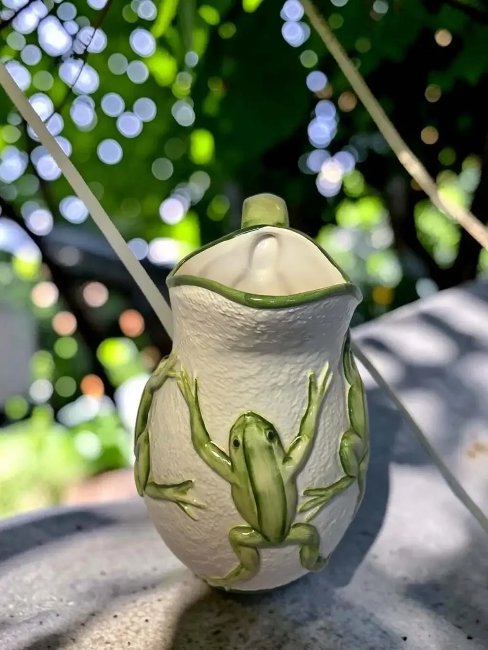 San Marco Italian Majolica Ceramic Frog Pitcher